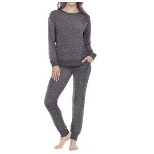 Honeydew New Star Seeker Brushed Jersey Lounge Gray Star Pajama Set 2Pc Set